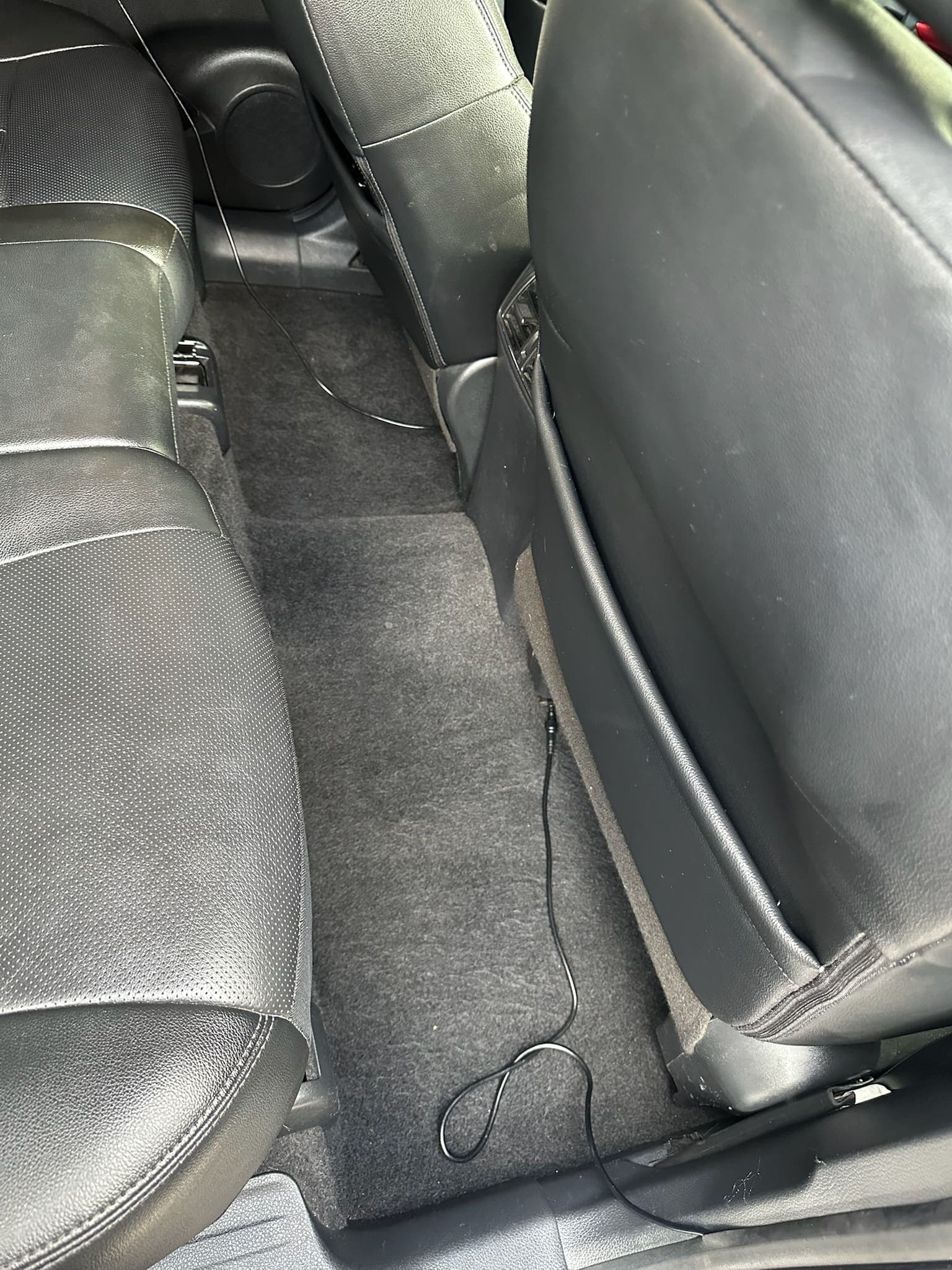 Center console after cleaning