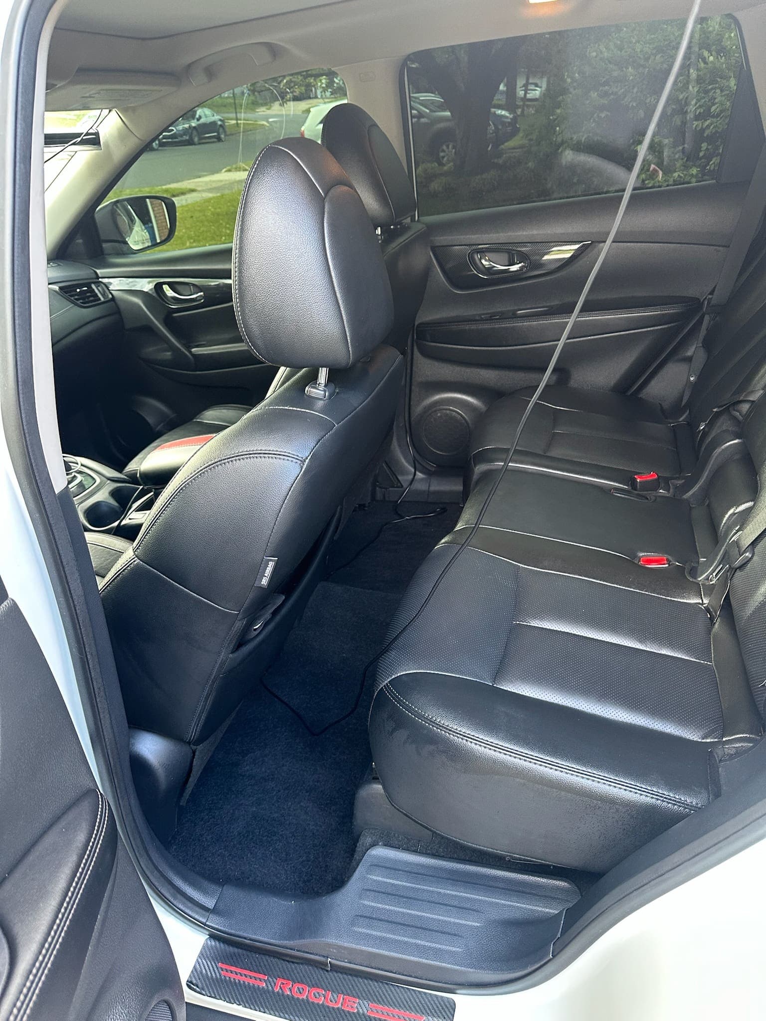 Nissan Rogue rear seats — clean after Signature interior detail